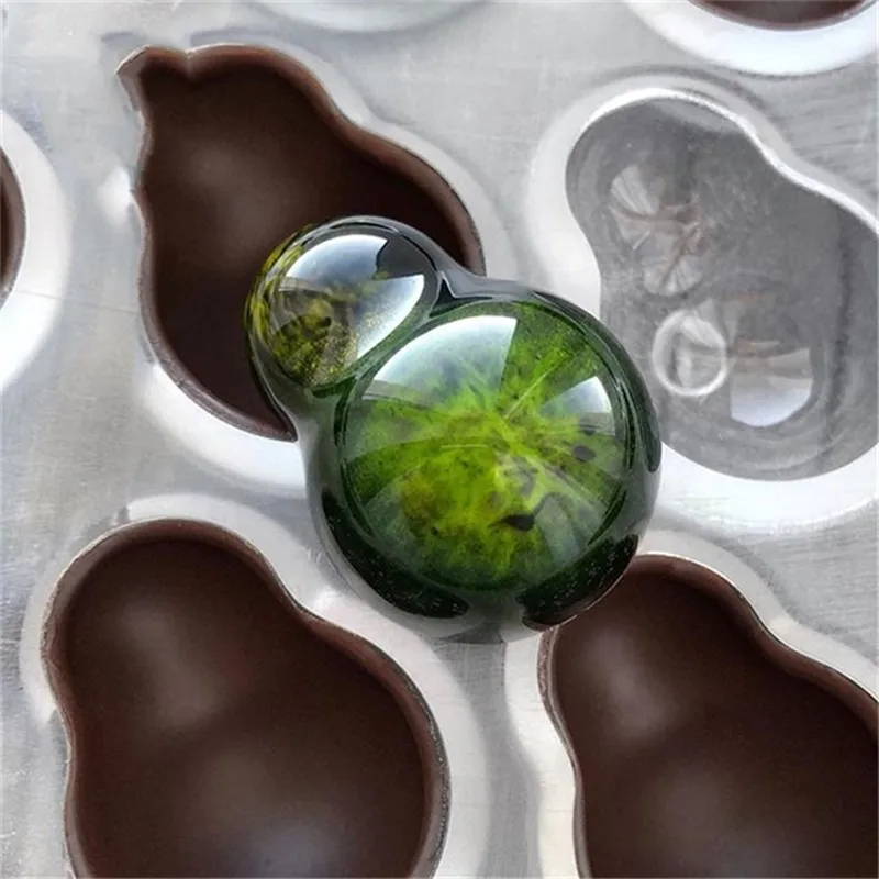 

SHENHONG New Arrival Gourd Chocolate Mold Polycarbonate Cucurbit Chocolate Mould 3D Candy Mold BPA Free Baking Tools