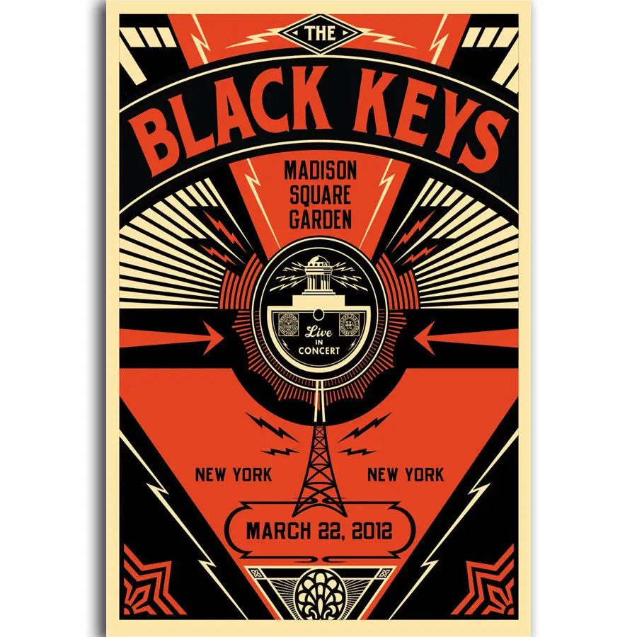 

N-917 THE BLACK KEYS Music Tour Rock Band Singer Star POSTER L-W Canvas Art Print Decoration 14x21 20x30 24x36