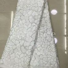 Продвижение JL009 белая Добби Сексуальная блесток с вышитыми блестками сетчатая Тюлевая кружевная ткань для свадьбы/вечерние платья/вечерние, dhl