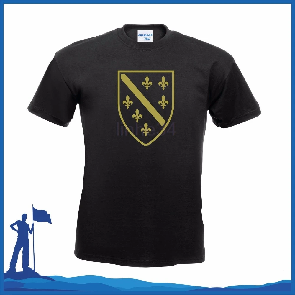 3D Print Fashion High Quality Men's T-Shirt Bosna I Hercegovina Sarajevo Bosnia Bih Lilien Tee Shirt | Мужская одежда