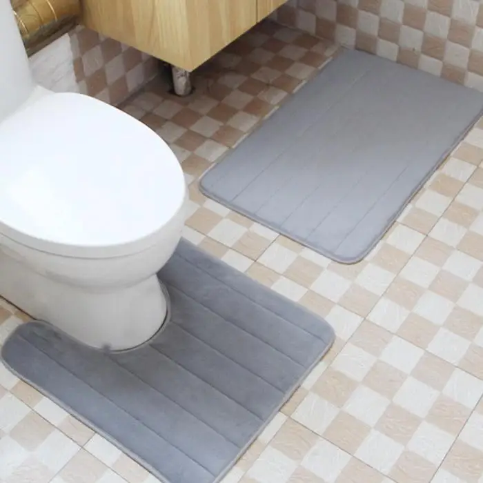 2 шт./компл. Горячий Новый наземный коврик Memory Foam водопоглощающие Нескользящие коврики для ванной комнаты дропшиппинг FP8