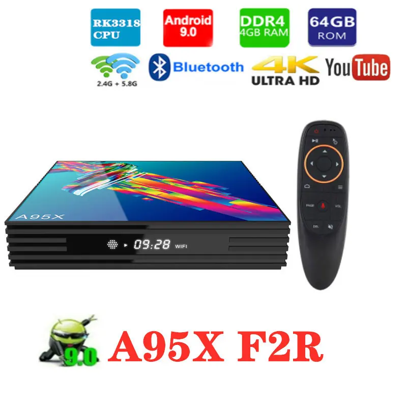 

A95X R3 TV BOX Android 9.0 Smart tv box Rockchip RK3318 2.4G/5G Wifi BT4.2 4GB 32GB/64GB Google Media Player IP TV PK H96 Max