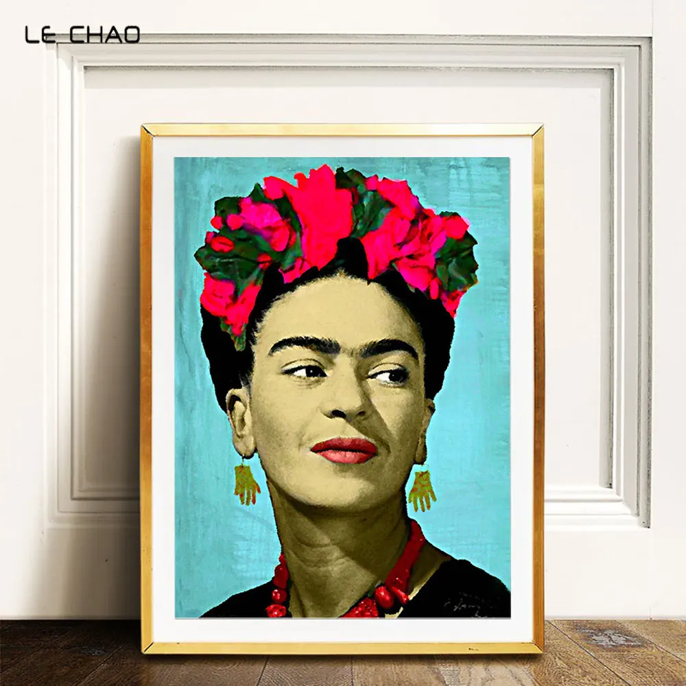 

LECHAO Watarcolor Great Women Canvas Painting Nordic Portrait Poster and Prints Wall Picture for Living Room Home Decor No Frame