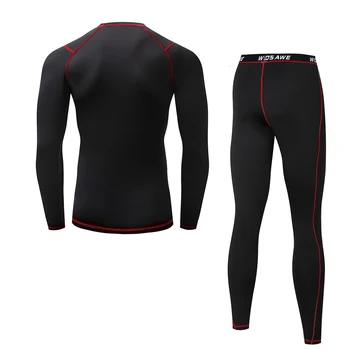 

WOSAWE Winter Cycling Underwear Set Thermal Warmth long johns Compression Base Layer Sport Bicycle bike Shirt Pants