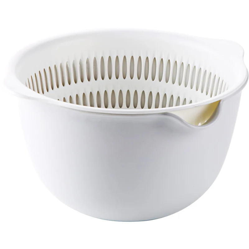 LIYIMENG Multifunctional Washing Double Layer Drain Basket Vegetables Fruit Storage Organizer B13