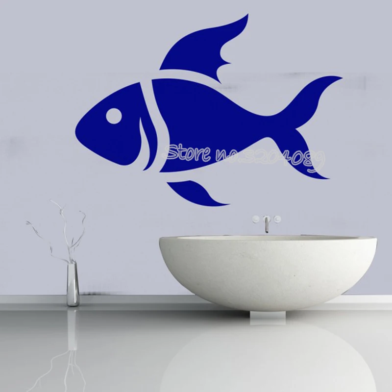 Настенный стикер рыбка под морских животных виниловые наклейки Ванная комната
