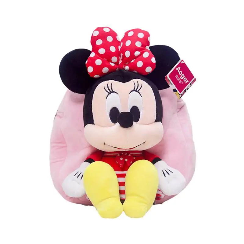 Minnie 04 30cm 30 см Дисней Минни Маус плюшевый рюкзак для маленьких девочек Микки Маус сумка Брендовая детская сумочка для девочек - Цвет: Minnie 04 30cm