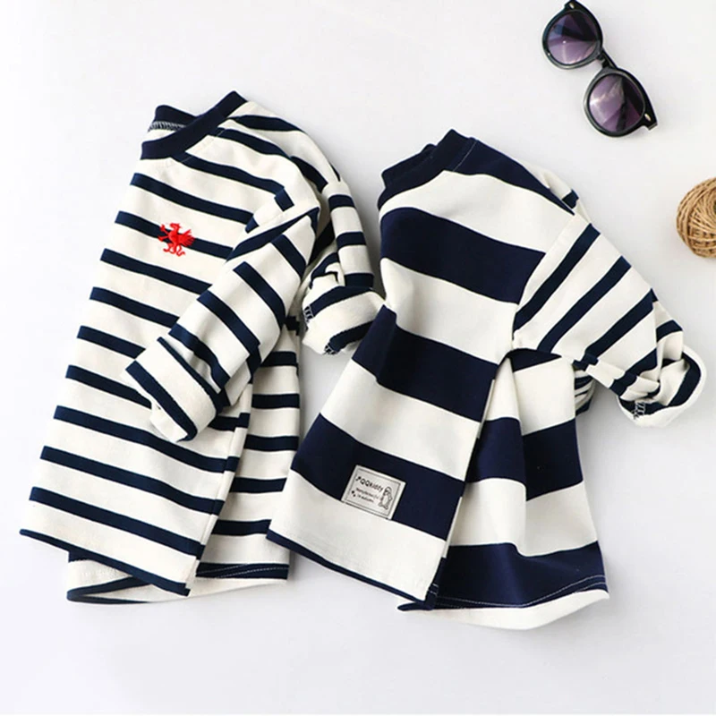 

autumn cotton striped casual sweatshirts kids clothes t-shirts toddler boys girls long sleeve blouse tee tops children clothes