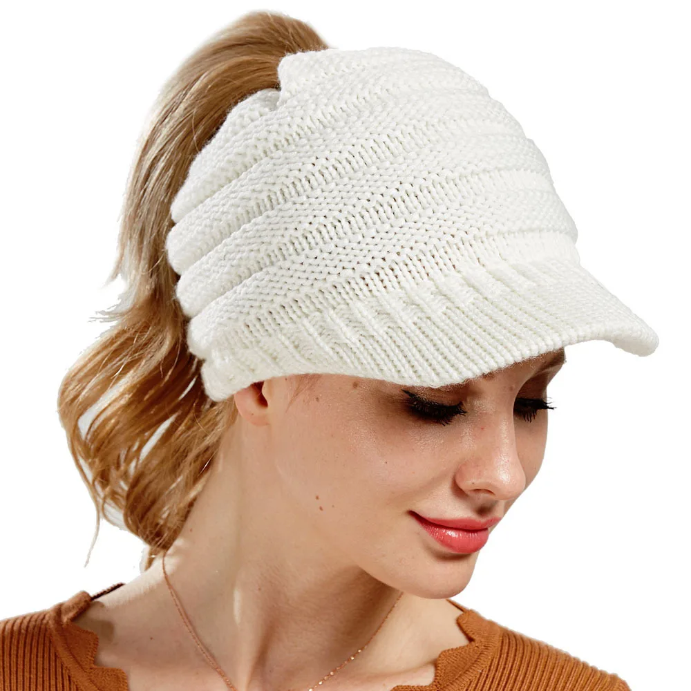 Buy Winter Hats For Girls Knitted Acrylic Baseball