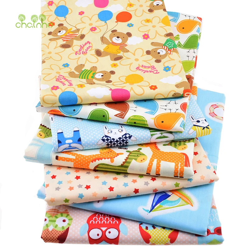 

Print Twill Cotton Fabric For Patchwork Sewing Quilting/Baby Bedding/Dress/Skirt Cloth Cartoon Tissue Material CC107 Half Meter