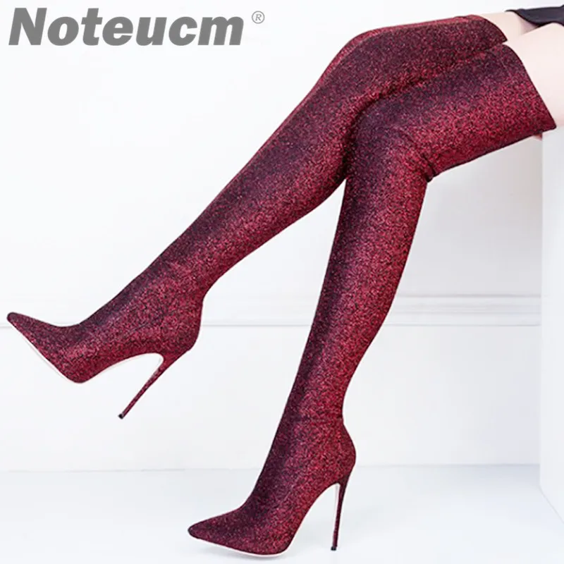 Buy Size 45 Sexy bling bling Luxury Sequin Cloth Thigh