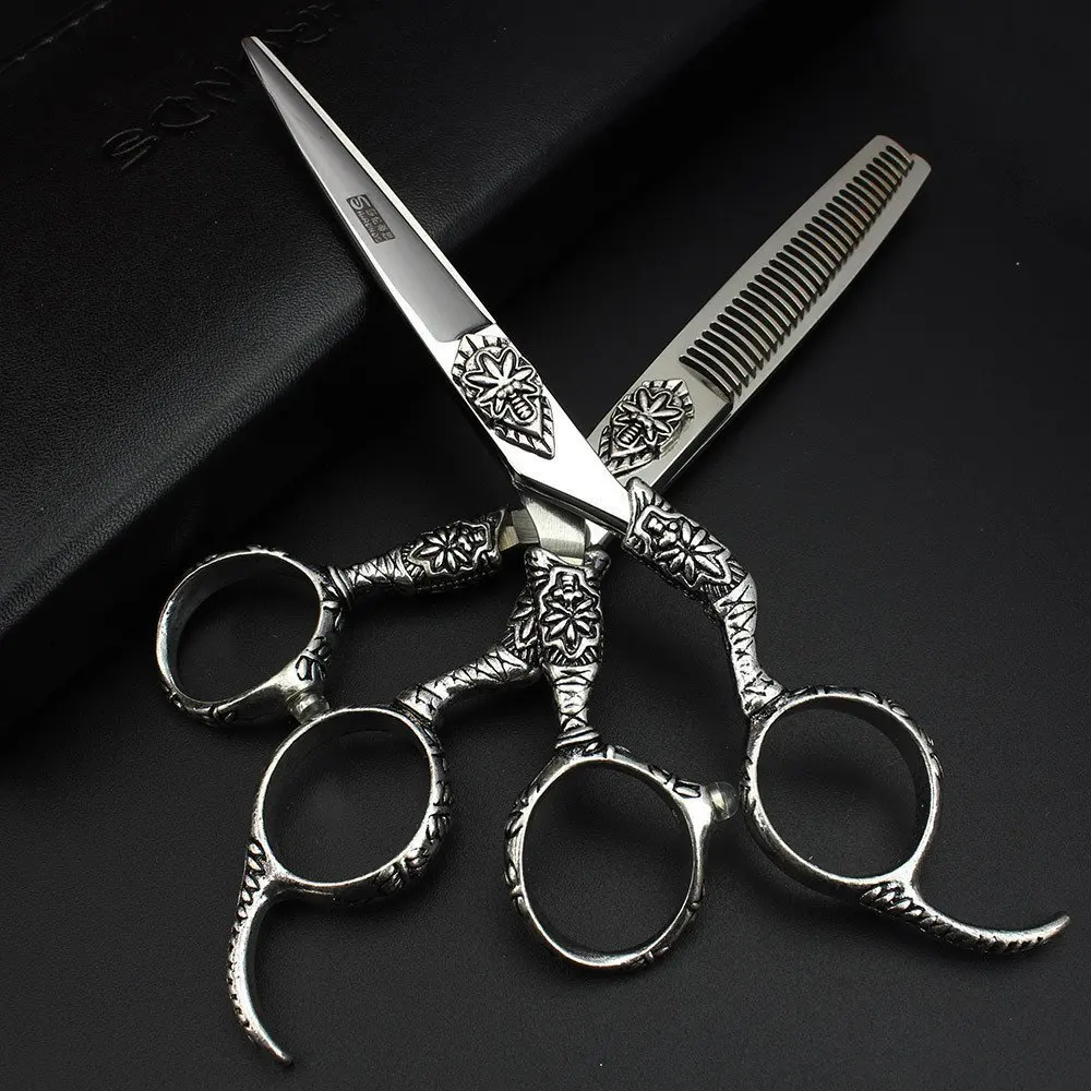 Professional hair scissors barber shop scissors Japan 440c professional hairdressing scissors 6 inch salon scissors styling tool Professional hair scissors barber shop scissors Japan 440c professional hairdressing scissors 6 inch salon scissors styling tool