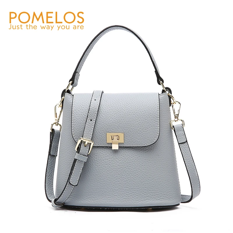 

POMELOS Luxury Handbags Women Bags Designer Genuine Leather Fashion Tote Crossbody Bags for Women Small Bucket Beach Bag Ladies