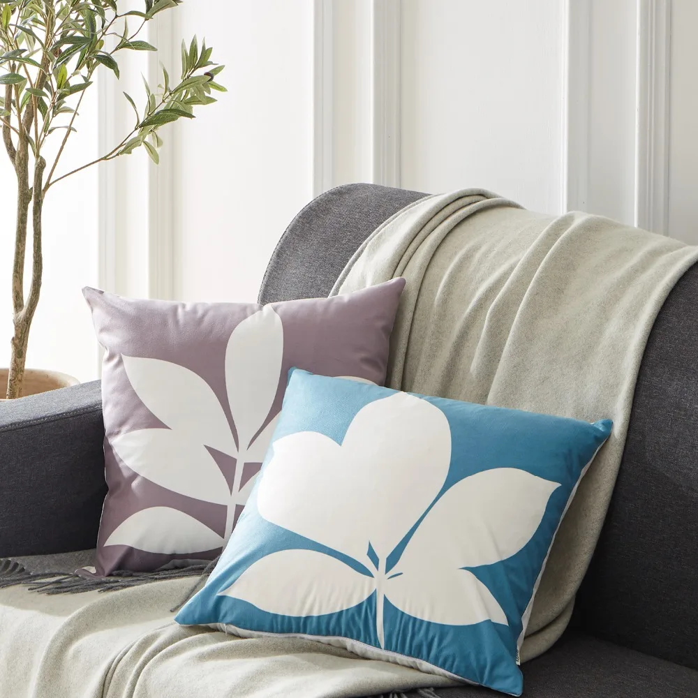 Topfinel элегантные листья растений домашние декоративные наволочки для дивана сиденье стул машина 45x45 см