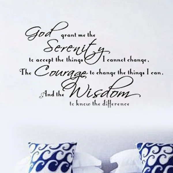 God grant me serenity bible Religious wall stickers Say Quote Word