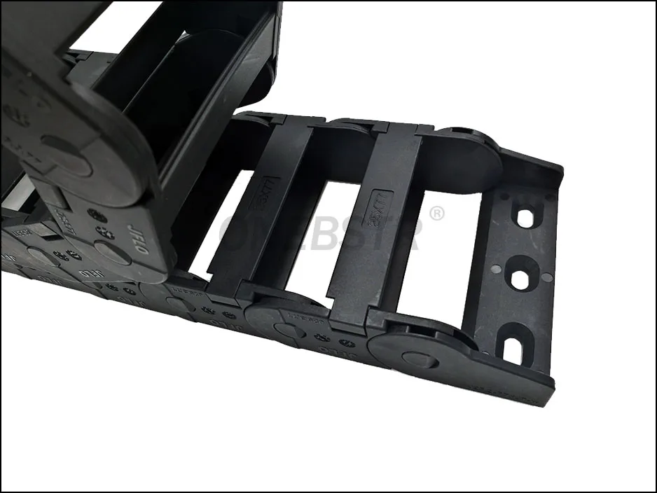 JFLO 25x77mm 1 Meter Wire Carrier cable Drag Chain Connection Interior Opening Protection Towline  with end Joints Tanks chain 9