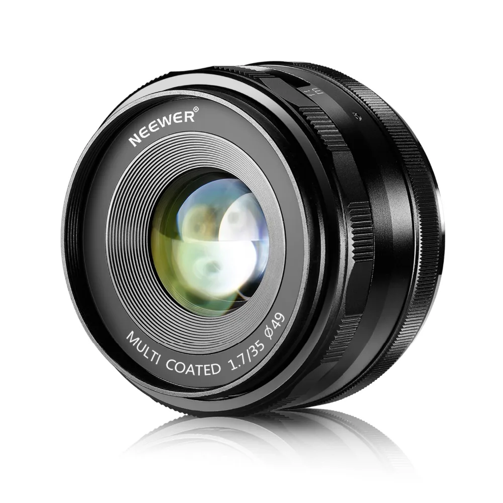 Beste Neewer 35mm f 1.7 Handmatige Focus Prime Vaste Lens voor SONY E Mount Digitale Camera #039;S zoals NEX3, 3N, 5, 5 t, A6000, A6100 en A6300