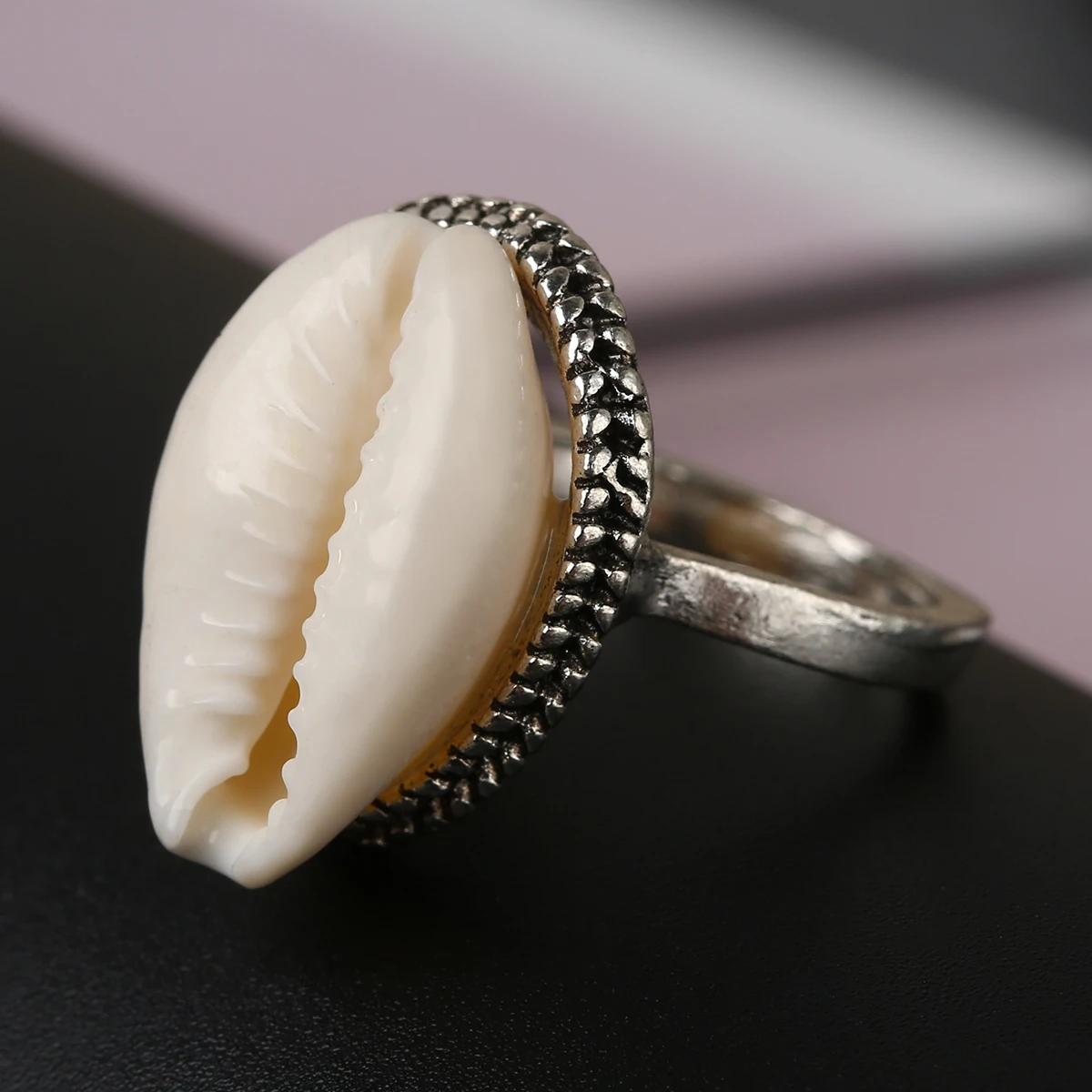 Charms Cowry Cowrie Ring Boho Womens Natural Sea Shell Finger Rings Anillos Mujer Gothic Beach Jewelry Shellhard