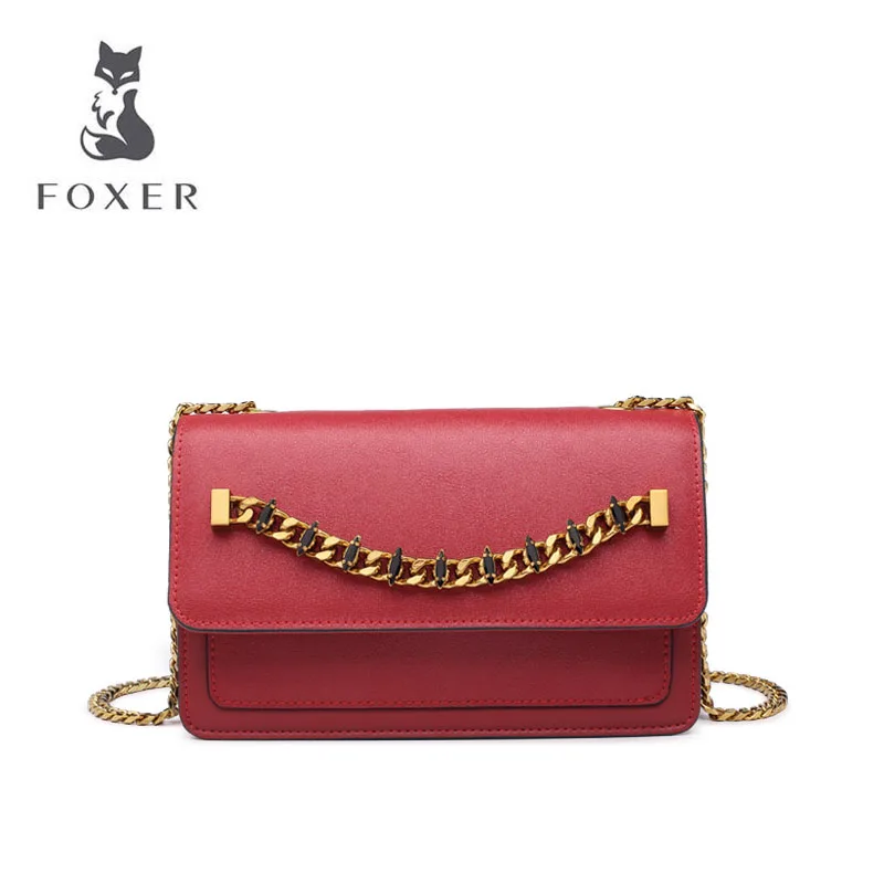 

FOXER chain bag 2019 new wild temperament shoulder bag fashion diagonal organ bag female tide