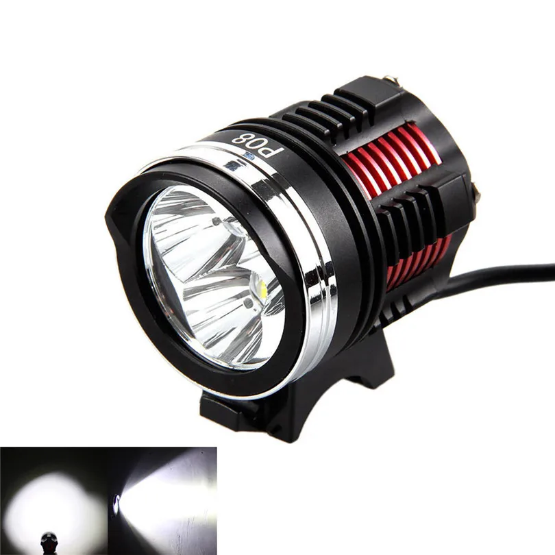 10000Lumen 3x CREE XM-L2 LED Rechargeable Bike light Front Bicycle Headlight with 8.4V Battery Pack A30