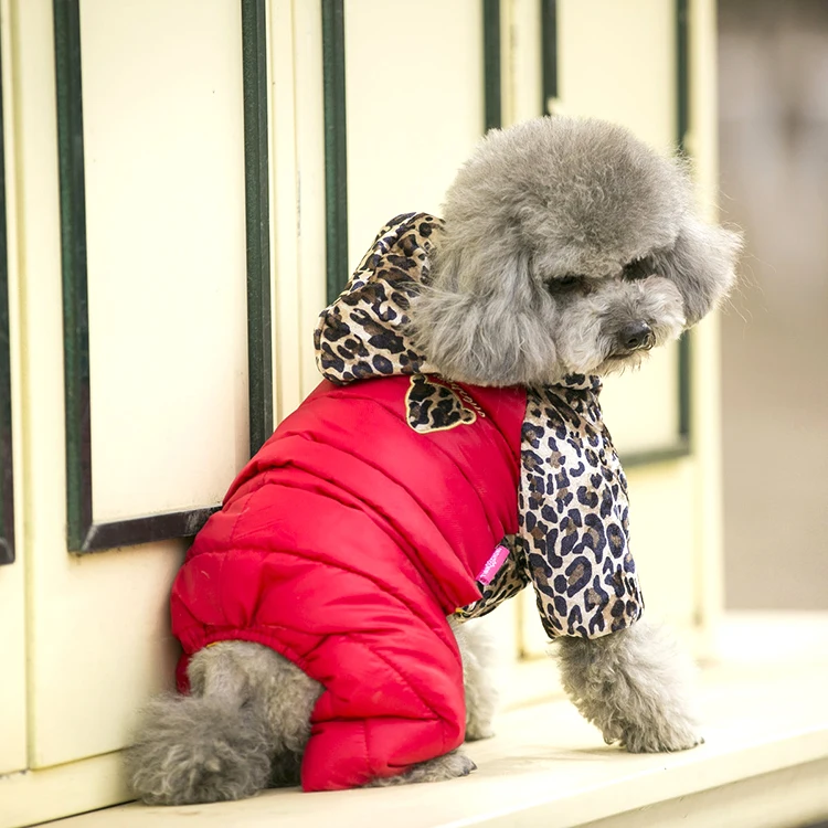 PETASIA Leopard Print Winter Dog Clothes 320