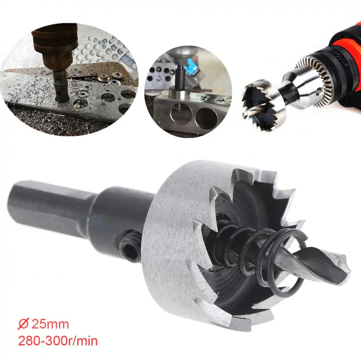 

25mm HSS Drill Bit Hole Saw Twist Drill Bits Cutter Power Tool Metal Holes Drilling Kit Carpentry Tools for Wood Steel Iron