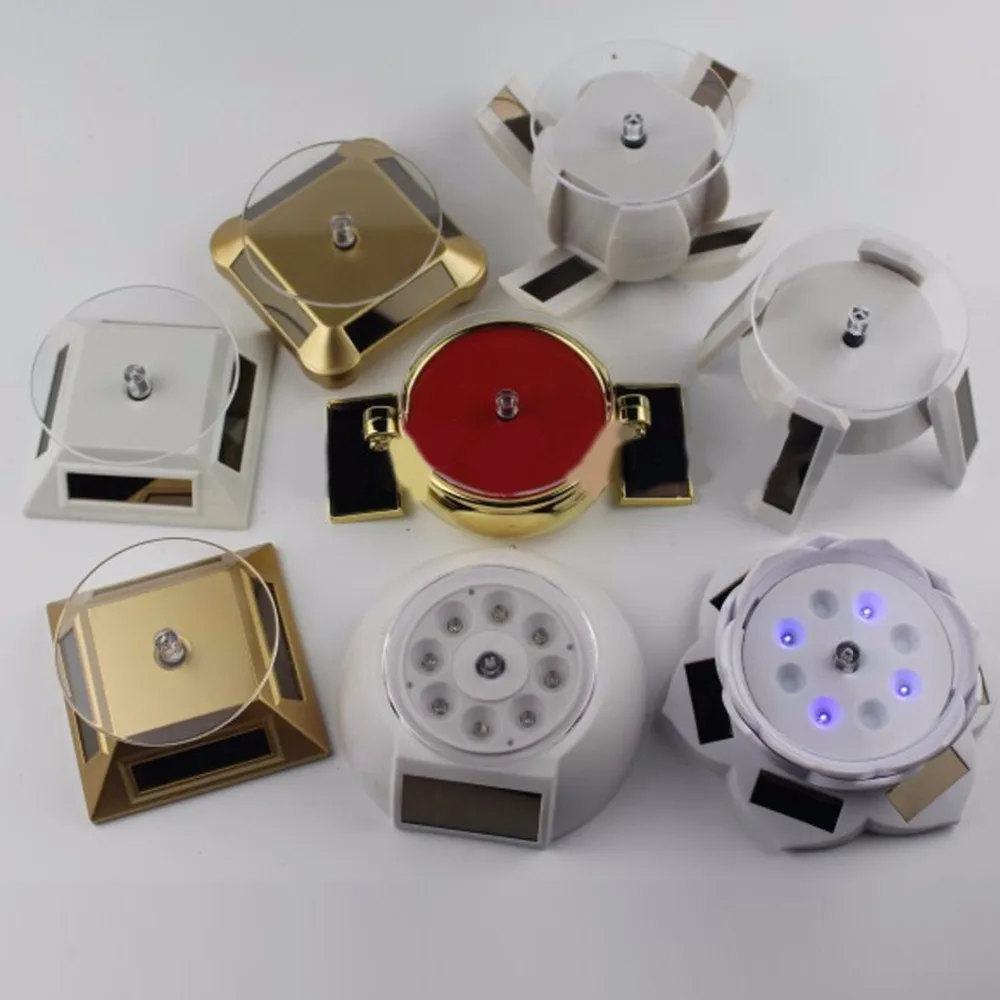 

Solar Automatic Jewelry Rotating Stand Ring Bracelet Jewelry Display Holder Turntable Rotary Plate