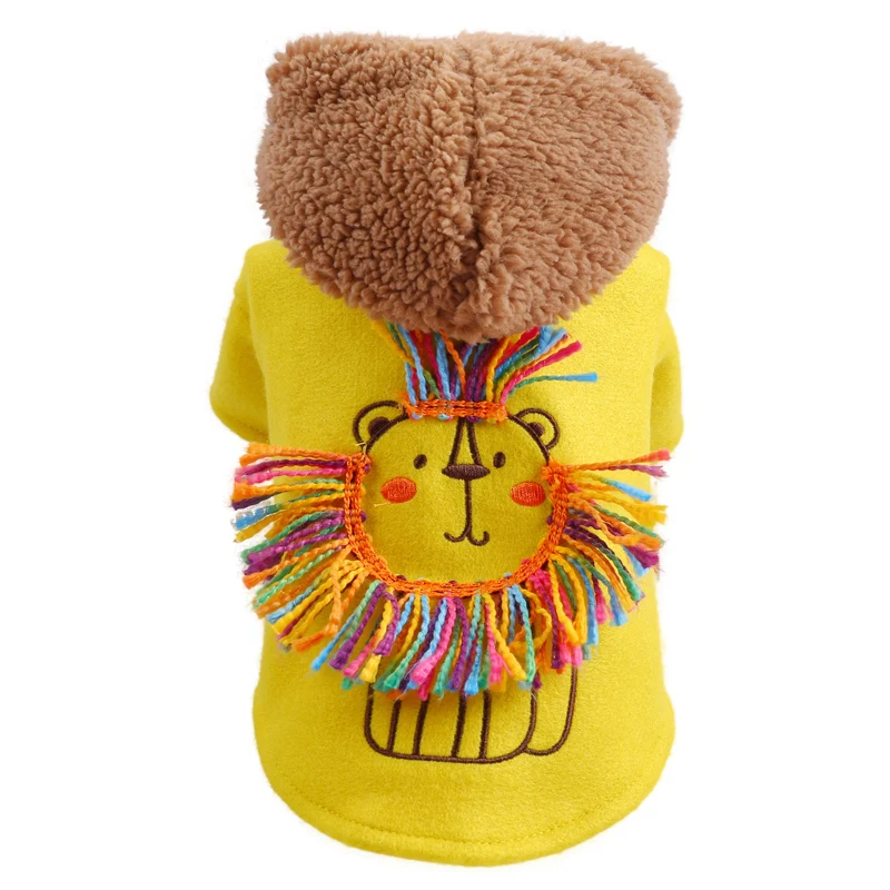 

Dog Coat Yellow Autumn Winter Clothes for Dogs Teddy Cat Jacket Dog Hoodies XS S M L XL