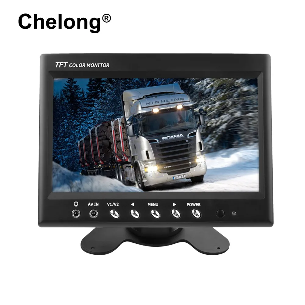 

7 inch TFT LCD Car Video Audio input Parking Monitor CCTV Security Surveillance Car Headrest Rear View Monitor Home Safety