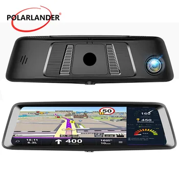 شراء كاميرا فيديو بمرآة الرؤية الخلفية تعمل بالواي فاي وgps ADAS تعمل باللمس G-SENSOR MP4/MP5/RMVB 4G أندرويد A9 10 بوصة DVR بلوتوث