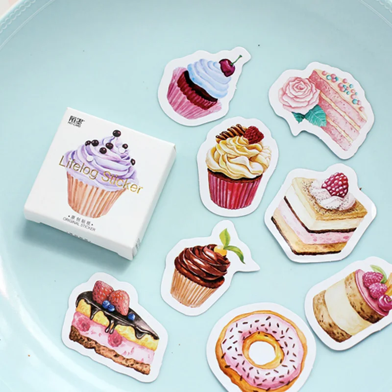 

45 pcs/lot Birthday Cake mini paper sticker package DIY diary decoration sticker album scrapbooking