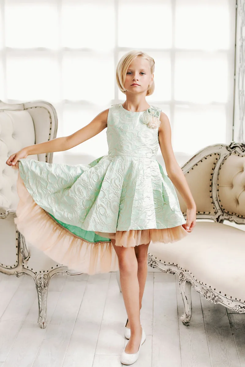 Детские асимметричные вечерние платья для девочек от 3 до 10 лет, детские платья принцессы без рукавов для девочек, детская бальная одежда