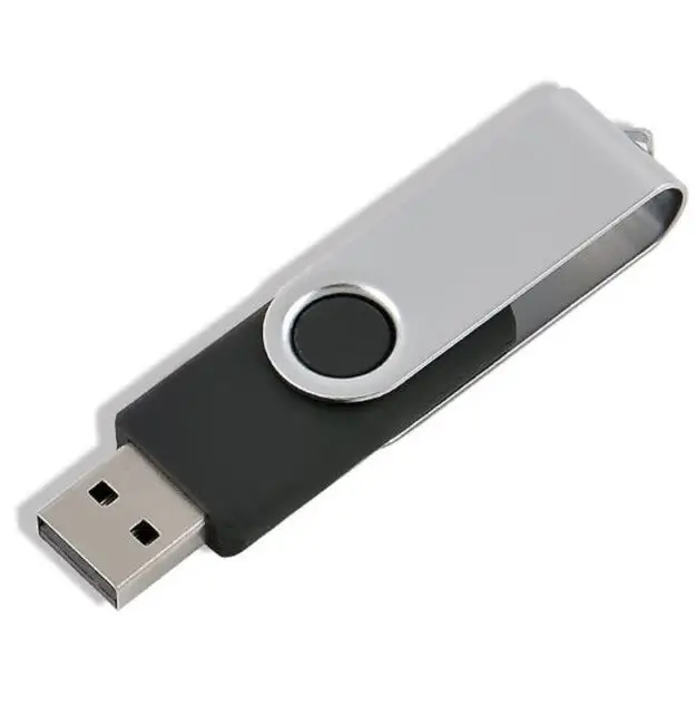 10PCS 1GB-32GB Folding USB 2.0 Flash Drive Rotating Memory Stick Pen Drive Gray