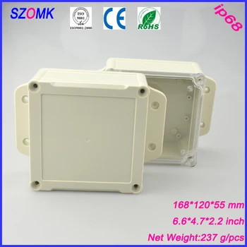 

1 piece ip68 abs electronics enclosure for PCB with solid cover 168*120*55mm ip68 waterproof junction box for electronics diy