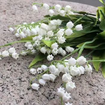 

Wholesale 36pcs White Plastic Artificial Abutilon Hybriden Flowers Real Touch Fake Flower for Home Wedding Bouquet Decoration