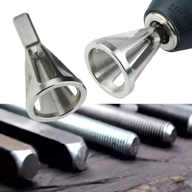 Tire Repair Tools Stainless Steel External Chamfer Tool Drill Bit Remove Burr Silver chuck drill bit car deburring tool 19