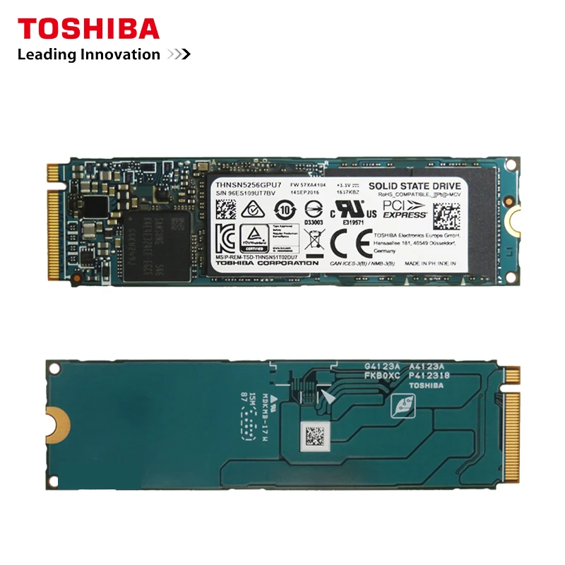  Original Toshiba Interne NVME XG3 256G PCI MLC Solid State Drive TOSHIBA Solid State Drive Festplat