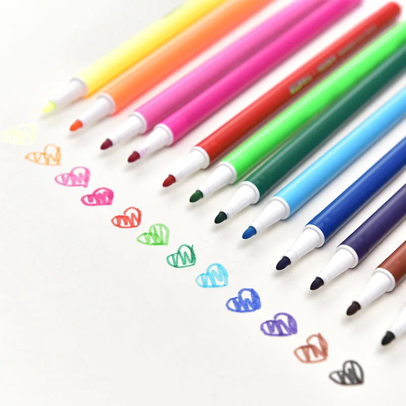 

MIRUI Paint brush 24 36 color cartoon watercolor pen set portable color pen children stationery watercolor brush pupil