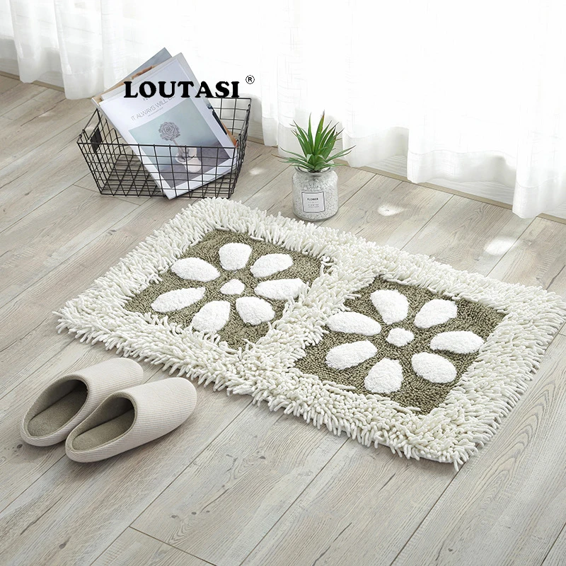 LOUTASI нескользящий коврик для ванной Супер мягкая микрофибра синель абсорбирующий ковер для ванной ковёр для душа коврики для гостиной, спальни
