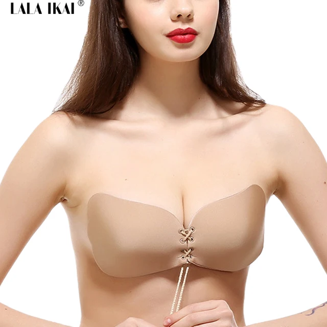 2018 Sexy Wedding Sticky Bra Woman Cross Ties Silicone