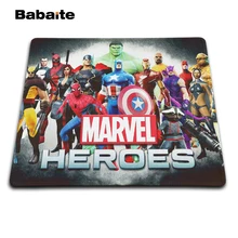 Babaite High quality Marvel Heroes Movies Pattern Optical Anti-slip Computer Mouse Mat Mice Pad Gaming Pads Size,20×25,25x29cm