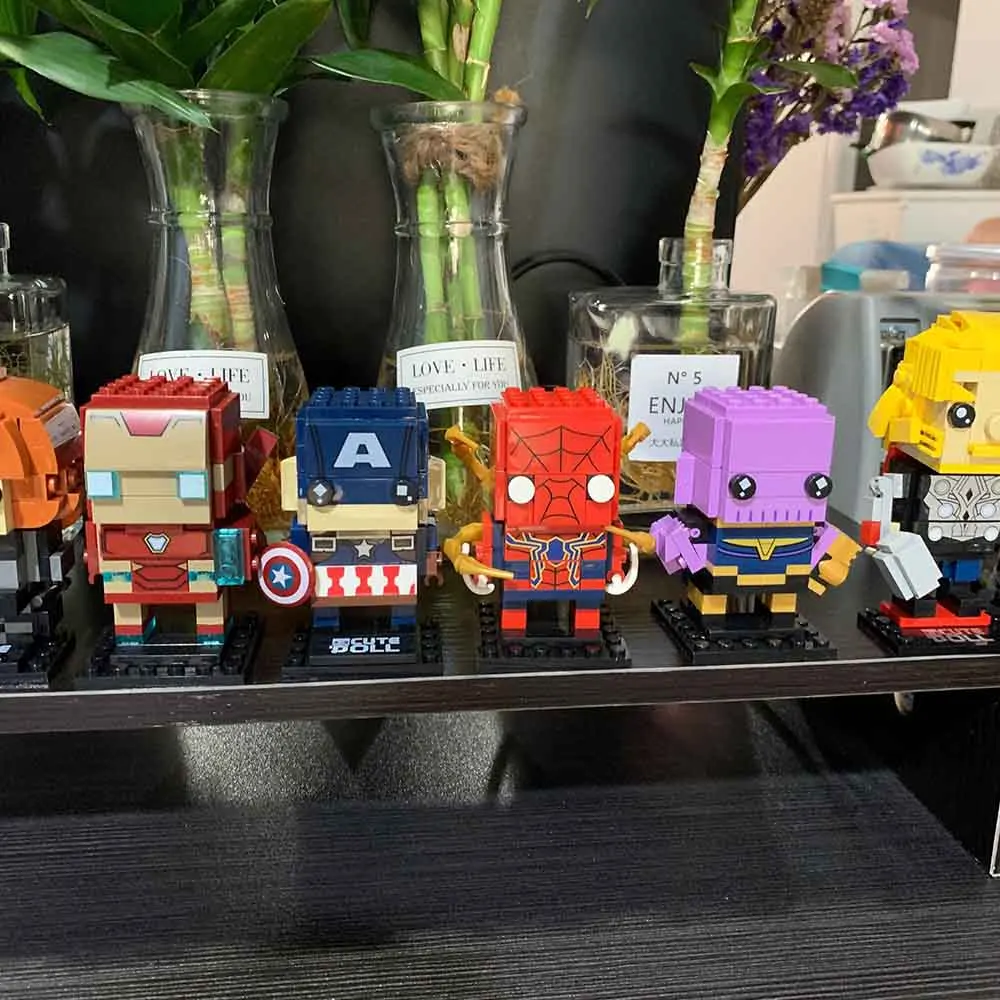 Marvels Avenger BrickHeadzs Железный человек Фигурки Супер Герои Blcoks строительные блоки