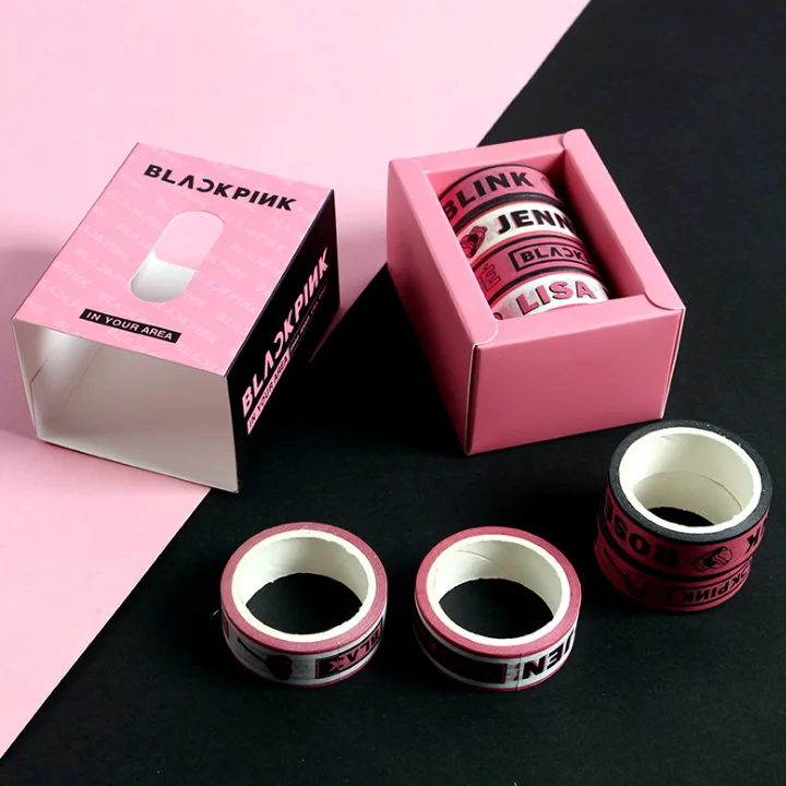 BLACKPINK 4 шт./компл. KPOP BLACKPINK Бумага лента украшения Бумага DIY Дневник наклейка для скрапбукинга подарочный набор Справочник Лента Теги - Цвет: BLACKPINK