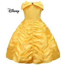 Disney Красавица и Чудовище Белль платье принцессы в европейском и американском стиле для девочек платье принцессы с бантом