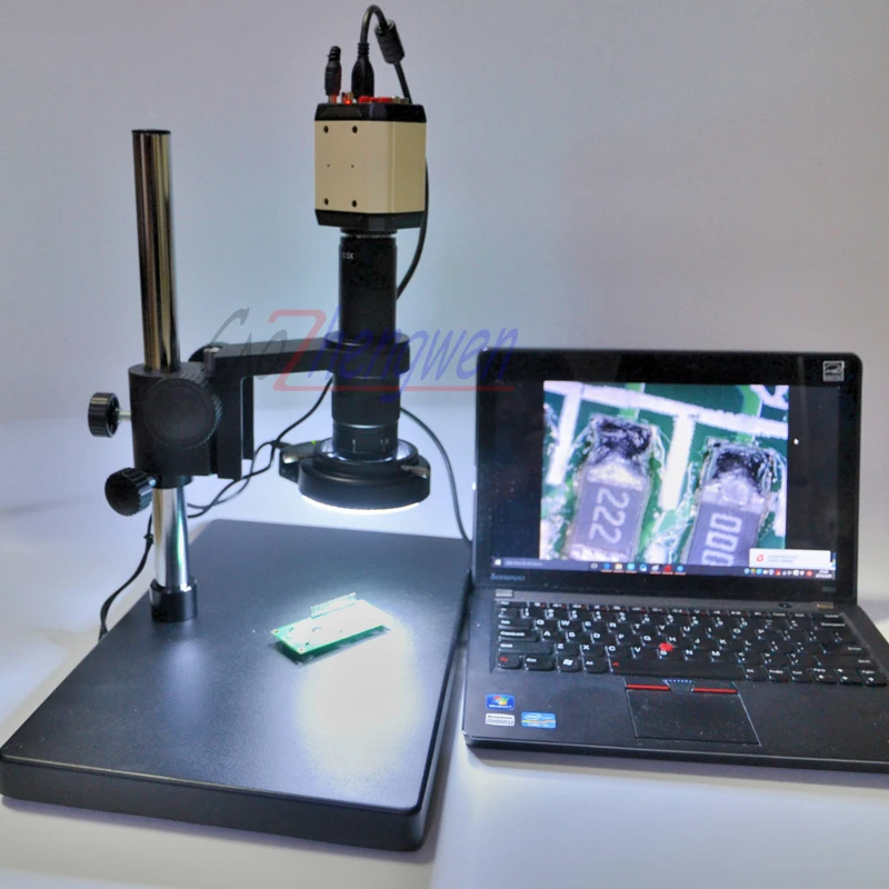 

FYSCOPE 2MP HD USB Digital Industry Video Microscope Camera Set + Table Stand + 180X C-MOUNT Lens+ 144 LED Light