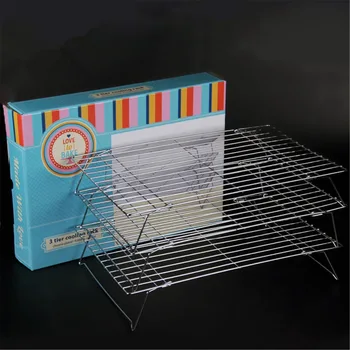 

3 Tier Stainless Steel Cake Cookie Bread Baking Cooling Rack Nonstick Christmas Kitchen Bakeware Accessories