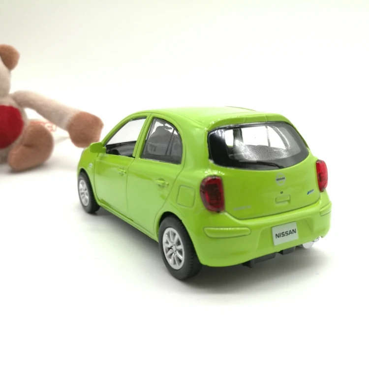  1:36 scale Alloy pull back car modelHigh simulation nissa march toy Two open doorsgift toy model ca