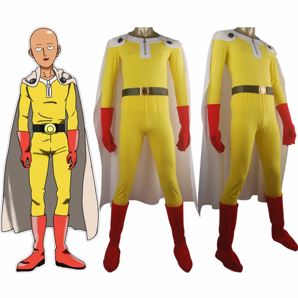 For ONE PUNCH-MAN Wanpanman Saitama Halloween Cosplay Costume Coat Suit US