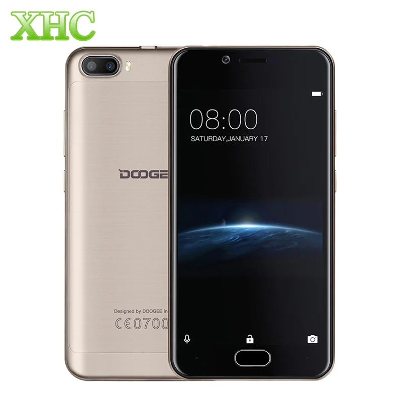 Original DOOGEE Shoot 2 1GB 8GB Dual Rear Cameras 3G WCDMA Fingerprint id 5 0 inch