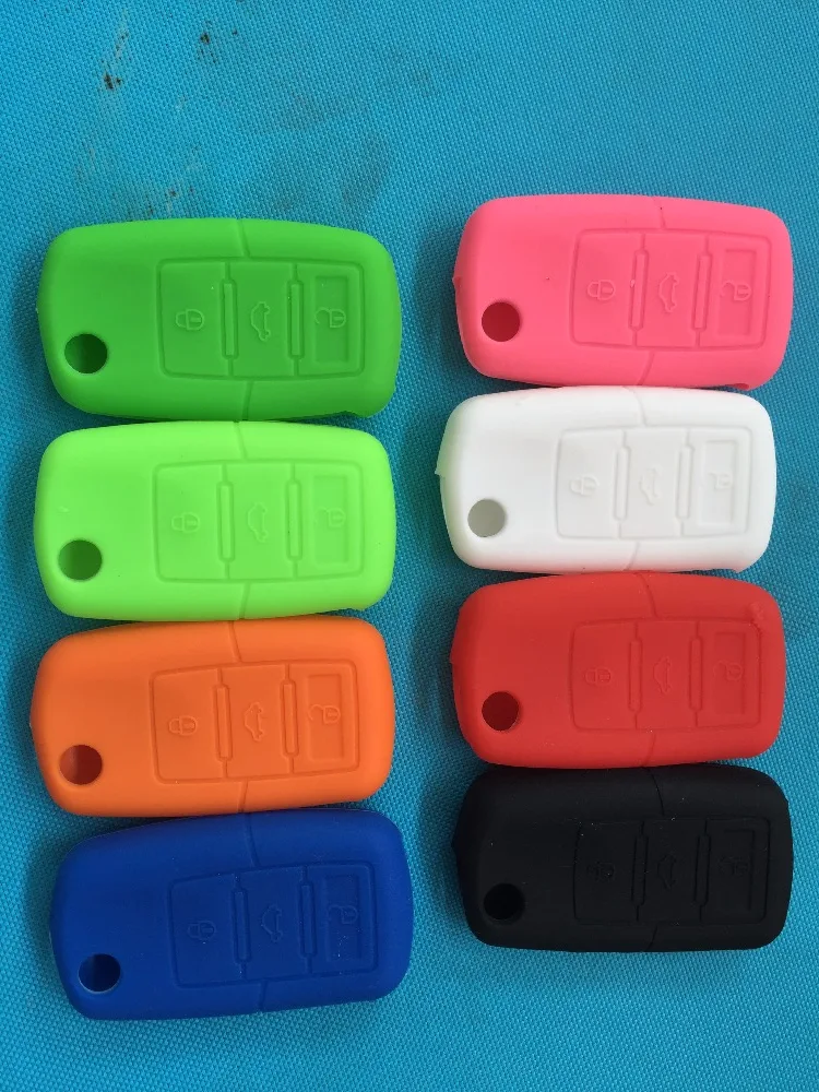 Pusakieyy1pc новый силиконовый для VW Golf Transporter Passat Skoda Superb Octavia Fabia 3 кнопочный мягкий